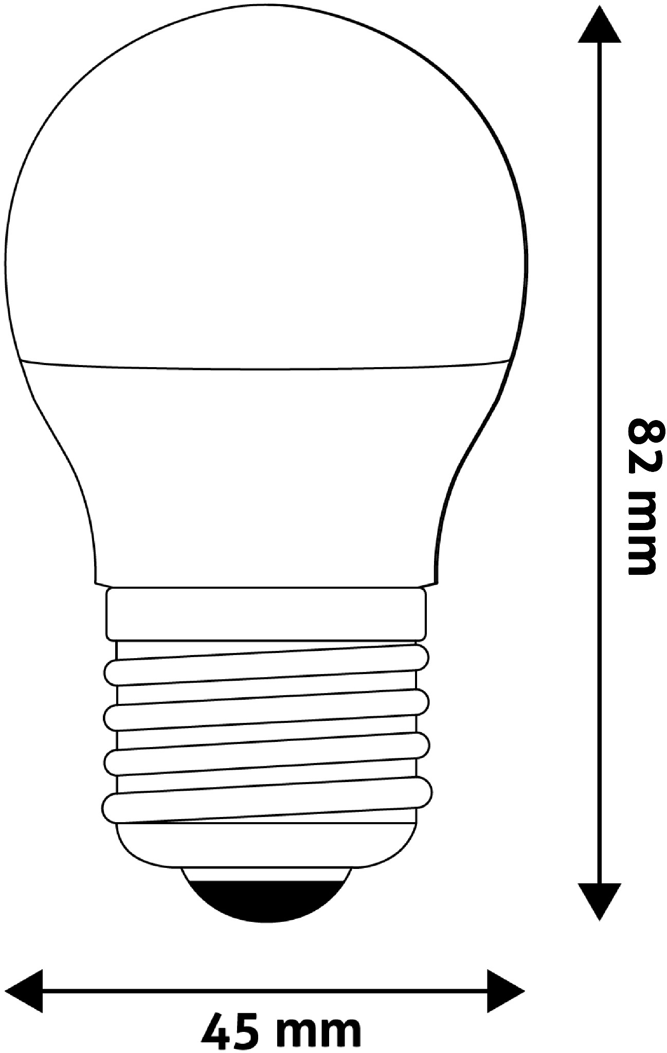 LED Žárovka E27 mini 4,5W 4000K G45